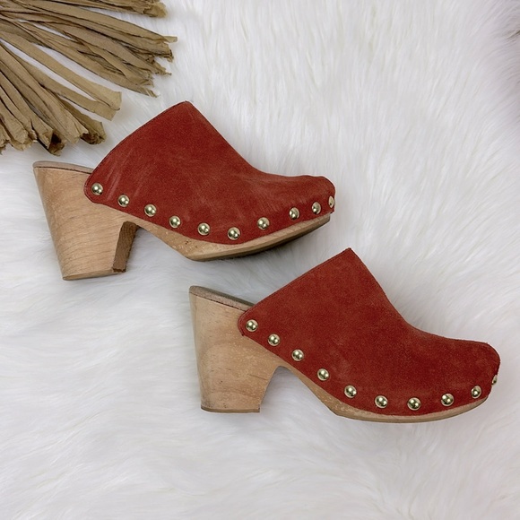Free People Ring Leader Suede Studded Clogs - Picture 2 of 9